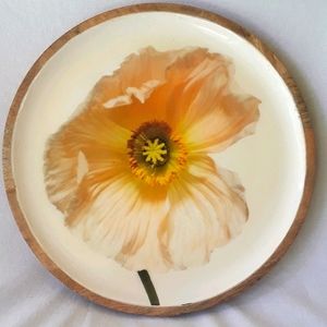 THRISTYSTONE MANGO WOOD/ENAMEL PLATTER